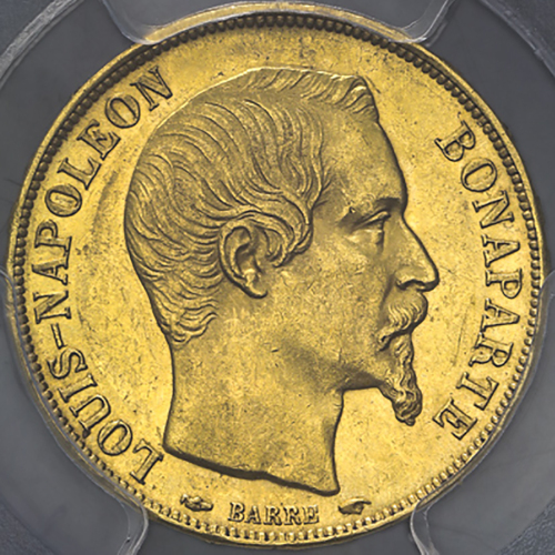 FRANCE 2nd Rep 第二共和政(1848~51) 20Francs 1852A PCGS-MS61 AU