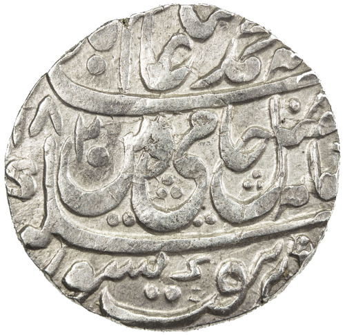 India - Princely States，ROHILKHAND: AR rupee (11.22g), Bisauli, AH1182 year 10, KM-56.2, in the name