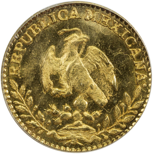 World Coins - The Americas，MEXICO: Republic, AV escudo, 1825-Ga, KM-379.2, assayer FS, PCGS graded M