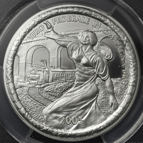 SWITZERLAND Shooting Festival 射击节 50Francs 2005 PCGS-PR70 DCAM Proof