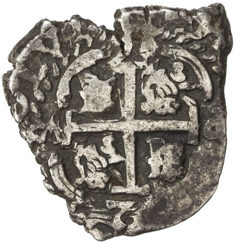 World Coins - The Americas，BOLIVIA: Carlos II, 1665-1700, AR 2 reales cob (6.63g), 1696-P, KM-24, as