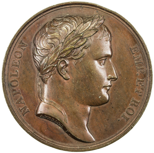 World Coins - Europe，FRANCE: Napoleon I, Emperor, 1804-1815, AE medal, 1809, Bramsen-868; Julius-212