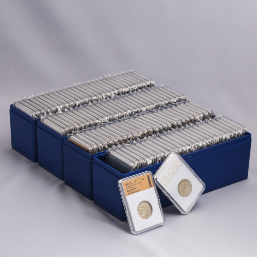 USA アメリカ合众国 25Cents 1999～2008各PD KM-293～425 ステート・クォーター(白铜)51州102种全揃+2009P DC＆テリトリー・クォーター(白铜)6种全揃、Lot