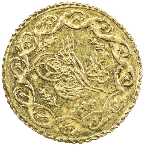 Islamic - Ottoman Empire，TURKEY: Mahmud II, 1808-1839, AV cedid mahmudiye (1.58g), Kostantaniye, AH1