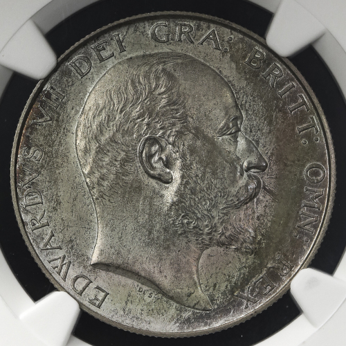 GREAT BRITAIN Edward VII エドワード7世(1901~10) 1/2Crown 1902  NGC-PF63 Matte マット Proof UNC