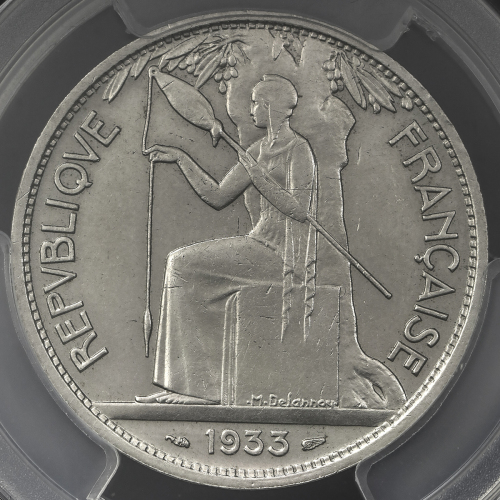FRANCE 3rd Rep 第三共和政(1870~1940) Essai 5Francs  1933 PCGS-SP63 见本打 UNC
