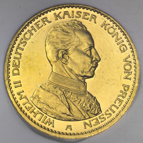 GERMANY Prussia プロイセン 20Mark 1913A NGC-PF61 Cameo Proof AU