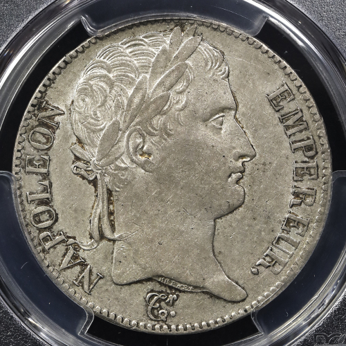 FRANCE Napoleon I ナポレオン1世(1802~15) 5Francs 1815M PCGS-AU50 -EF