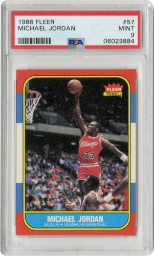  1986年迈克尔乔丹新秀卡 PSA 10 Michael Jordan 1986 Fleer #57 Rookie Card
