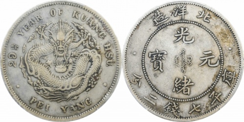  北洋造光绪29年七钱二分 PCGS XF Details