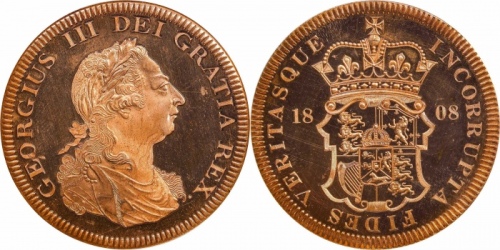  1808年乔治三世样币。PCGS PR67RD
