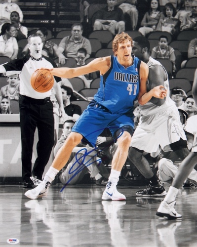  NBA球星诺维斯基 亲笔签名照片