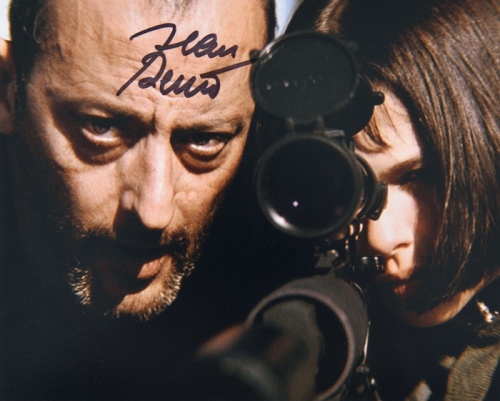  《这个杀手不太冷》主演让·雷诺 亲笔签名剧照