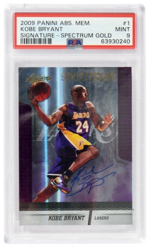  2009年 Panini ABS系列 科比签名球星卡 限量99张 PSA评级9分