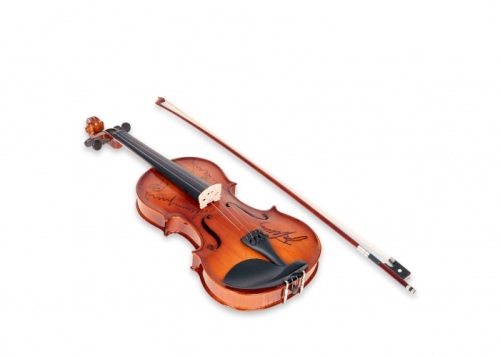  帕瓦罗蒂、多明戈、卡雷拉斯 亲笔签名小提琴