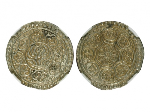  西藏唐卡银币 NGC AU 55