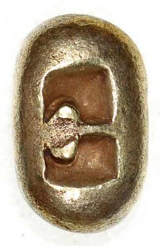  印尼夏连特拉王国4Massa金币 "SHIVA", ca.800-950, 9.53，EF-AU，十分罕见