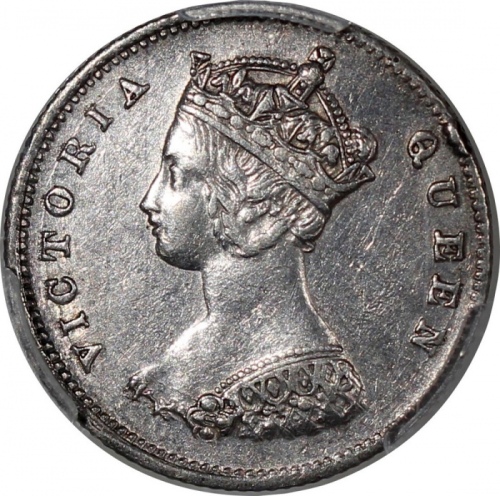  1868/8年骑字版香港一毫，PCGS AU Detail，有清洗，#41422583