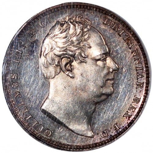  1831年英国精铸6便士银币，NGC PF62
