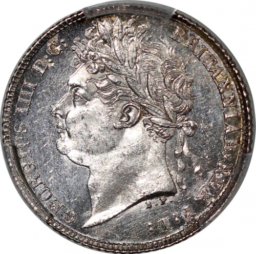  1821年英国6便士银币，NGC MS63