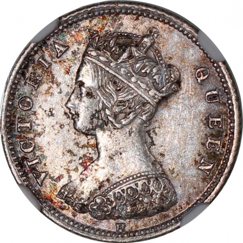  1847-H香港一毫，NGC UNC Details，有清洗，#6374954-006