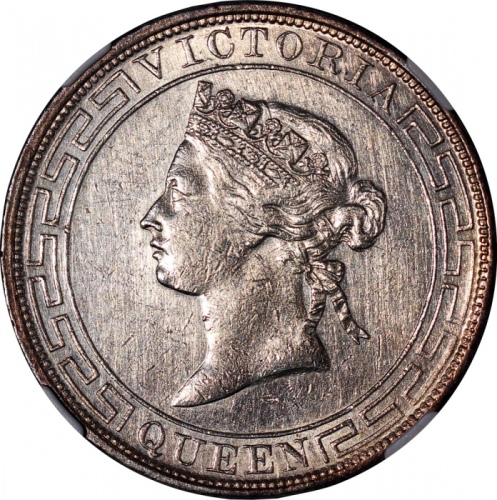  1867年香港一圆，NGC AU Details有严重清洗，#3957453-002