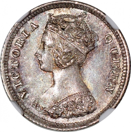  1885年香港一毫，NGC MS64+，#6137919-005