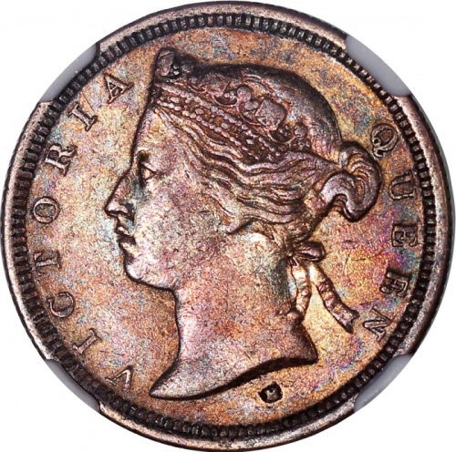  1877-H香港二毫，带彩调包浆，NGC XF Details有清洗，#6376742-007