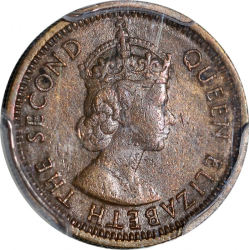  1964-H香港五仙，PCGS AU50，#37038408，重要年份
