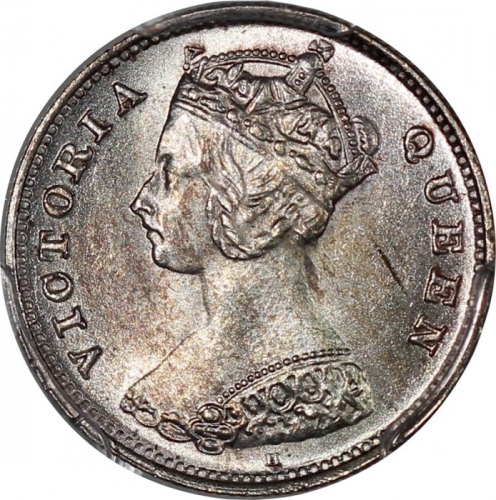  1897-H香港一毫，PCGS MS64，评级记录中获更高分的不多於十枚，#31076761，美品