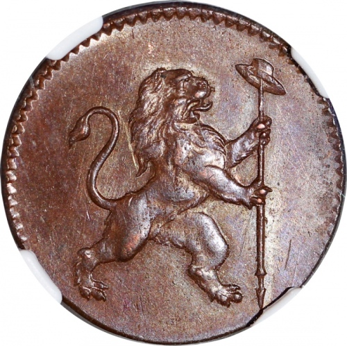  1790年奥属尼德兰起义1 liard，NGC MS62BN