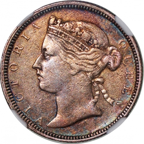  1873年香港二毫，有包浆，NGC VF Details有清洗，#6376742-004