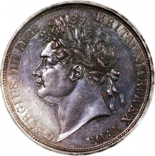  1822年英国1克朗银币 (5先令)，PCGS AU 真品 (有清洗)