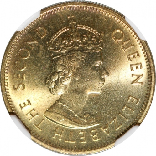  1980年香港一毫，NGC MS65，#6150940-001