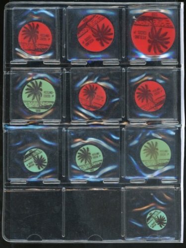  1968年可可斯基林群岛代用币1套10枚, 包括 1, 5, 10, 25 50分, 1, 2, 5, 10, 25卢比，UNC