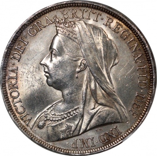  1895年英国1克朗银币 (5先令)，PCGS MS61