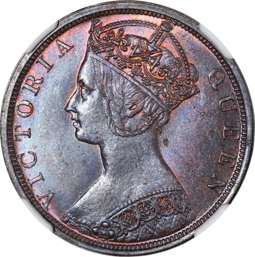  1901年香港一仙，NGC MS63BN，#6137919-015