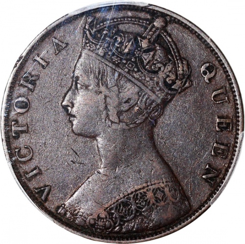  1879年香港一仙，四珠，PCGS XF40，#35970490