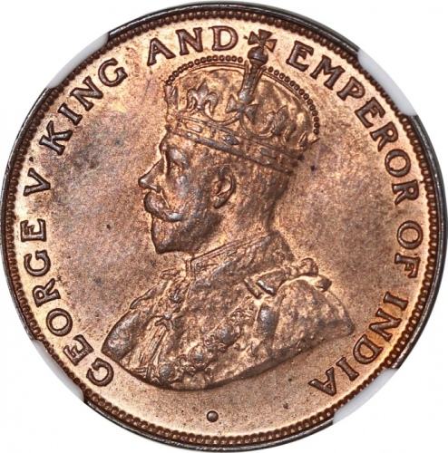  1926年香港一仙，NGC MS64RB，#6137919-013