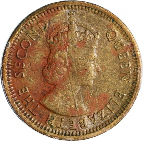  1964-H香港五仙，PCGS AU Detail，有环境损害，#35574031，重要年份