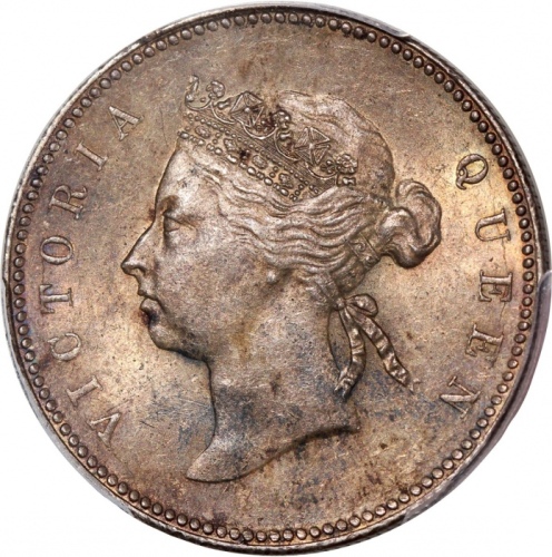  1894年香港维多利亚半圆，PCGS MS62，#46484306，為本版别最后发行年份，细节保留完好，PCGS纪录中只得2枚1894年半圆获评MS级别，万勿错过