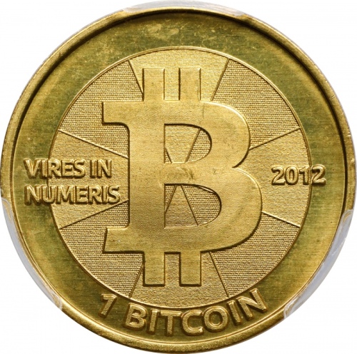  2012年1BT币 PCGS MS 66 2012 Casascius 1 Bitcoin