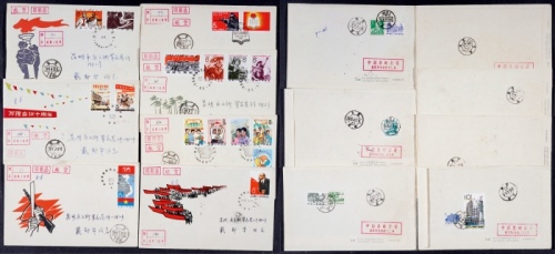  1965年纪念邮票挂号首日封一组7件