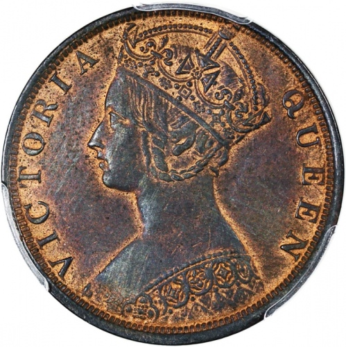  1901-H香港1仙，PCGS MS62BN，#45579743 Hong Kong, bronze 1 cent, 1901-H, PCGS MS62BN, #45579743.