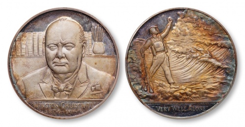  1965年 英国丘吉尔纪念大银章一枚