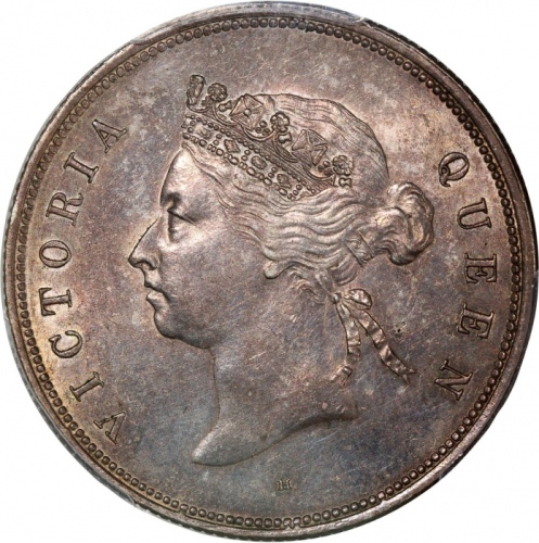  1892-H香港维多利亚半圆，PCGS AU Detail(有清洗)，#46484184，稀品