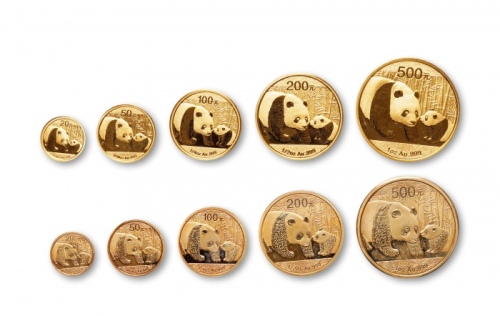  2011年熊猫纪念金币一组10枚 完未流通