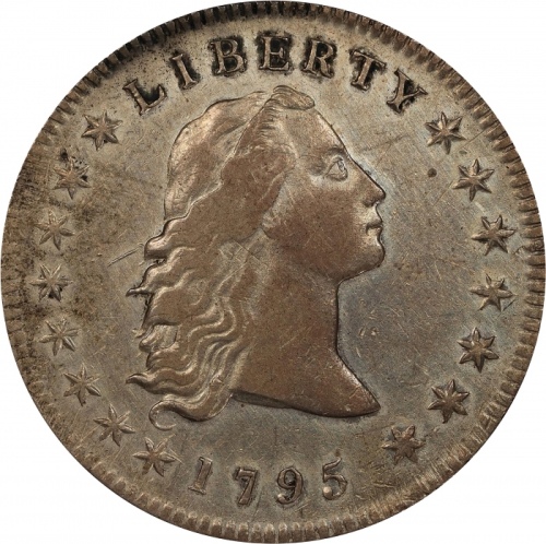  1795年飘逸长发美元银币 PCGS XF Details 1795 Flowing Hair Silver Dollar