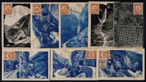  1930年云南铁路明信片一组8件