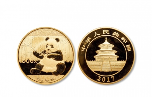  2017年熊猫纪念金币100克 完未流通
